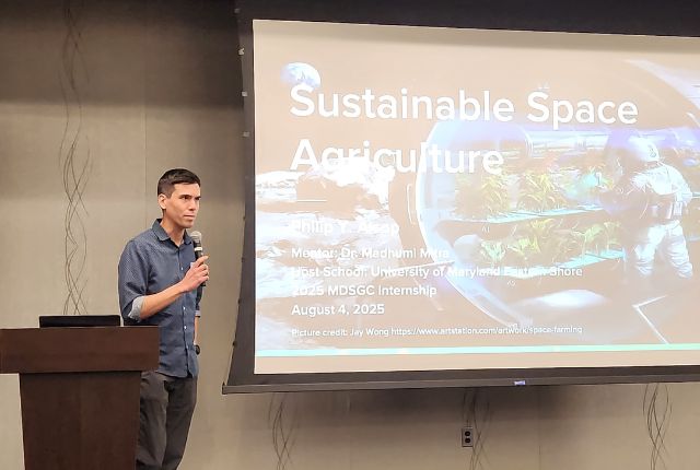 CapTechU summer intern Philip Alsop at MDSGC conference