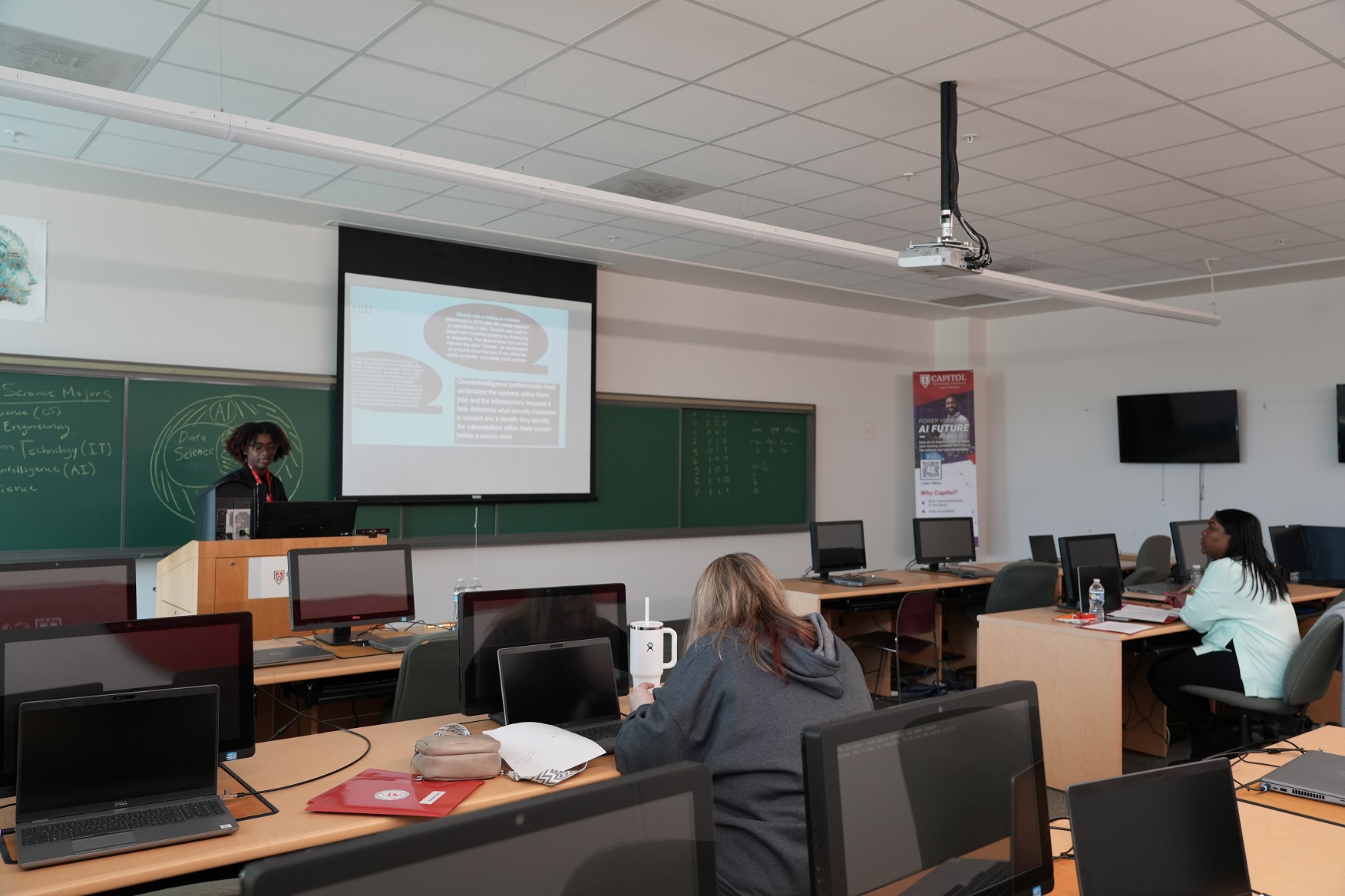 Capitol Scholar Participant presenting to judges