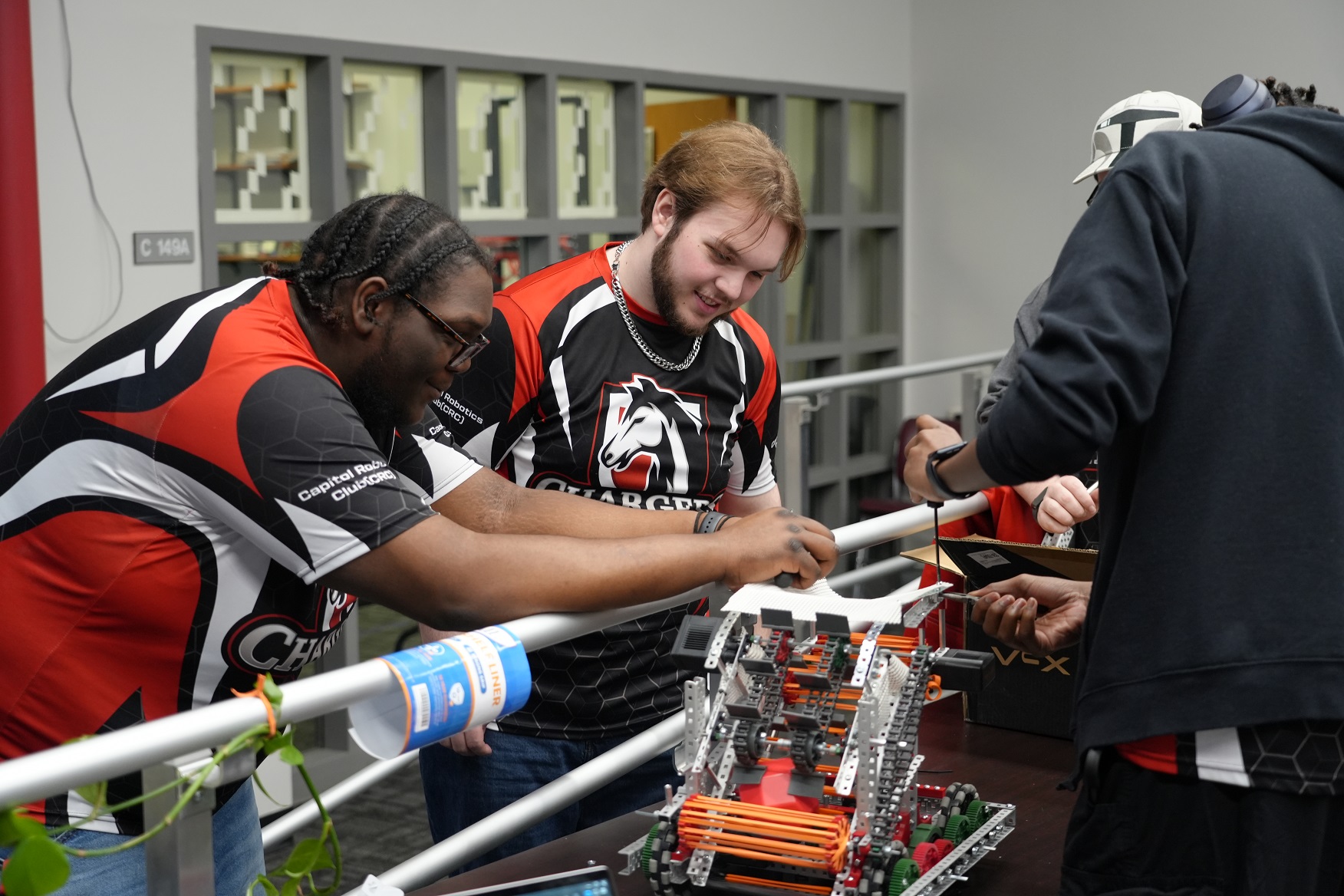 Capitol Tech Robotics Team working on robot build