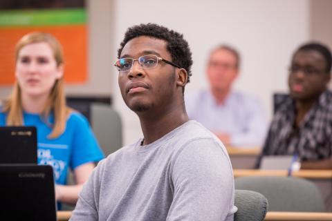 current student Malique Barksdale